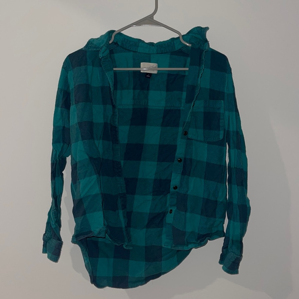 Universal Thread (Target) Women’s Small Button-Up Flannel - Green Checker